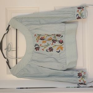 Anthropologie Beaded Crop Top